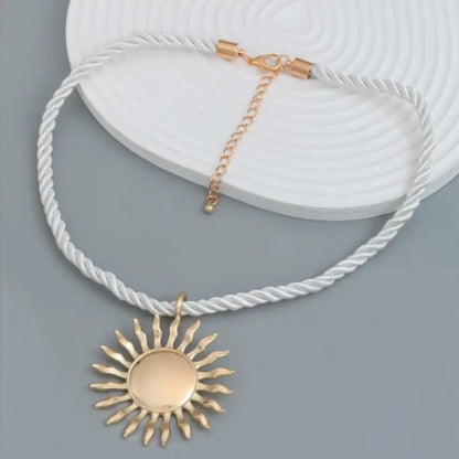 Sun Holiday Chord Necklace