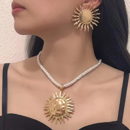 Sun Holiday Chord Necklace