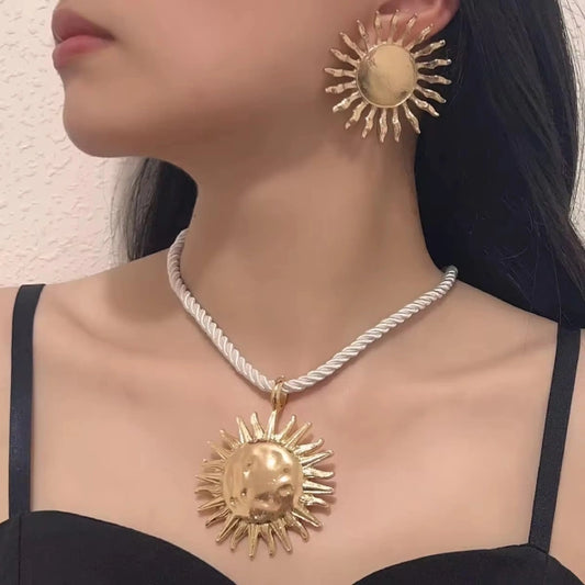 Sun Holiday Chord Necklace