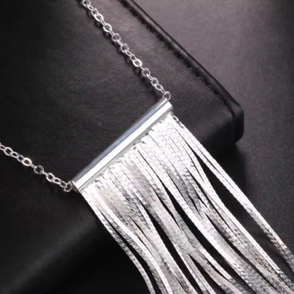 Silver Tassel Necklace