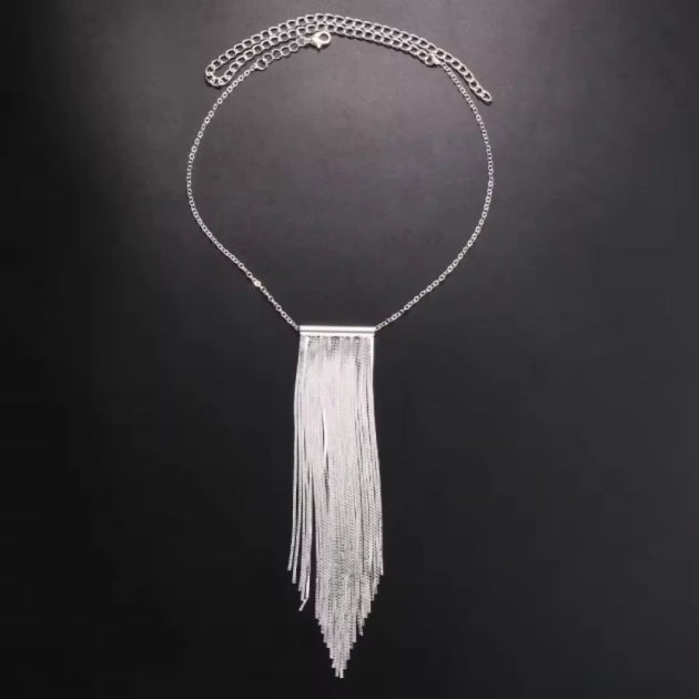 Silver Tassel Necklace