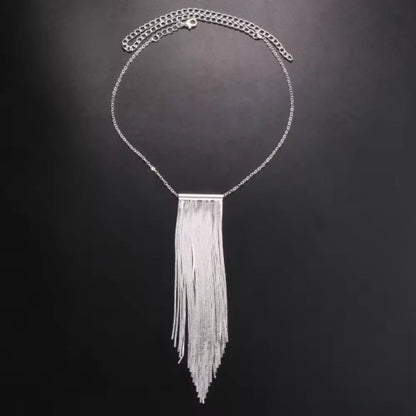 Silver Tassel Necklace