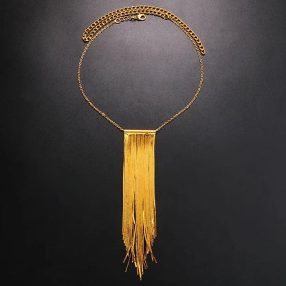 Silver Tassel Necklace