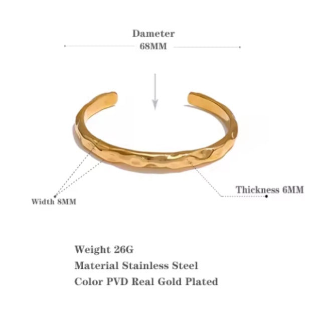 Gracia Hammered Cuff Bracelet