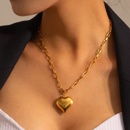 Sweetheart Neck Charm - 18k Gold Plated