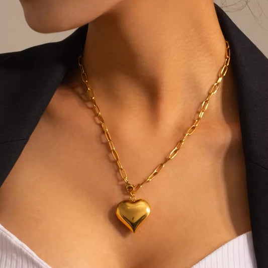 Sweetheart Neck Charm - 18k Gold Plated