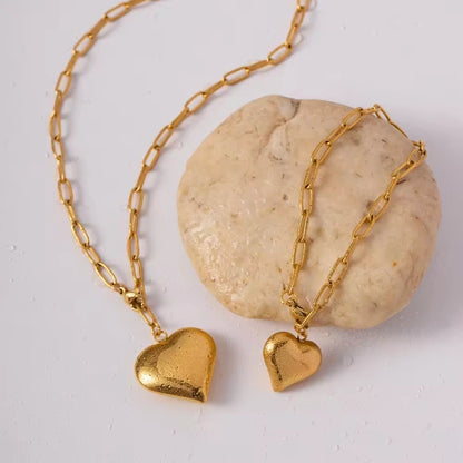 Sweetheart Neck Charm - 18k Gold Plated