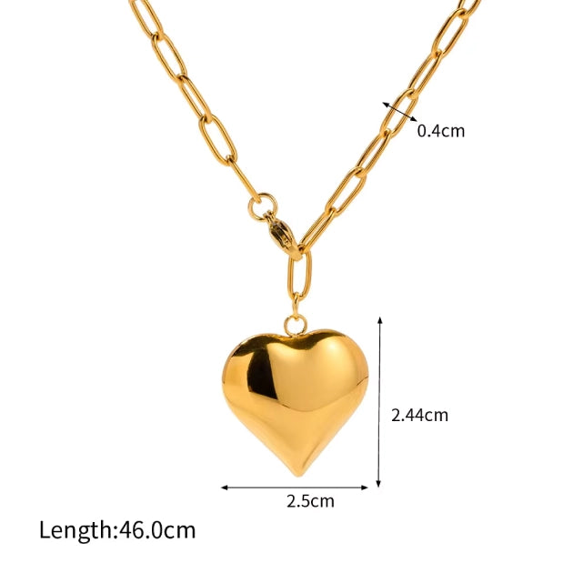 Sweetheart Neck Charm - 18k Gold Plated