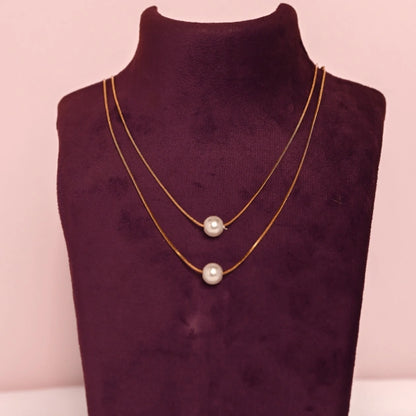 Three Layer Pearl Ball Necklace