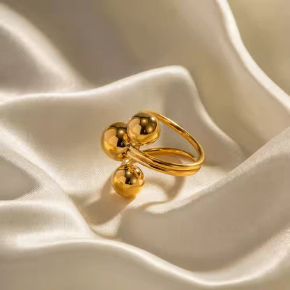 Triple Ball Statement Ring