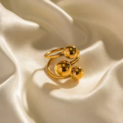 Triple Ball Statement Ring