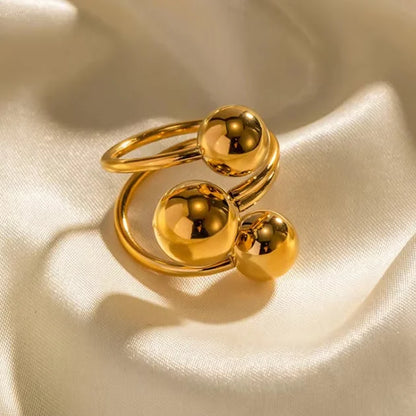 Triple Ball Statement Ring
