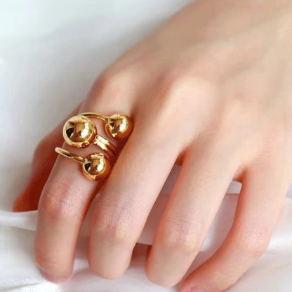 Triple Ball Statement Ring