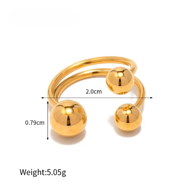 Triple Ball Small Ring