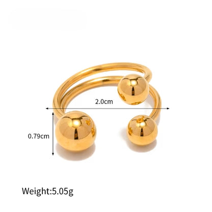 Triple Ball Small Ring