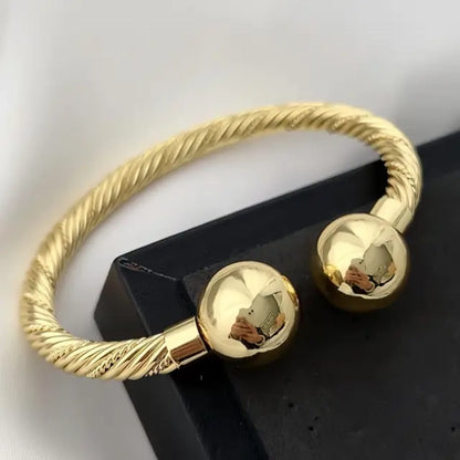 Gold Plated Luxe Beaded Bracelet - 18k Gold Plated