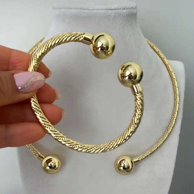 Gold Plated Luxe Beaded Bracelet - 18k Gold Plated