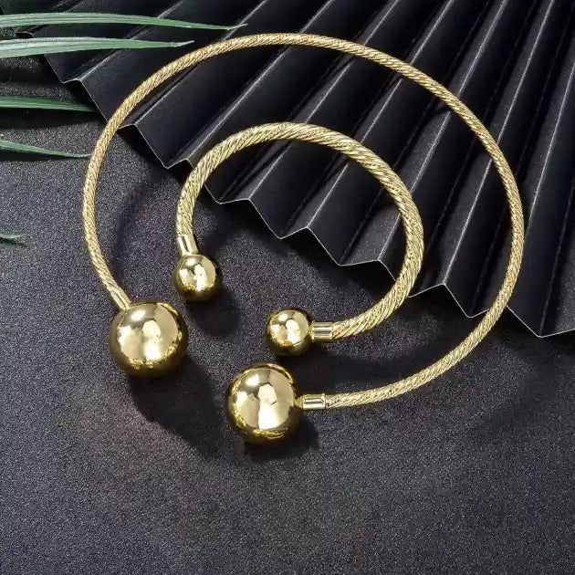 Gold Plated Luxe Beaded Bracelet - 18k Gold Plated