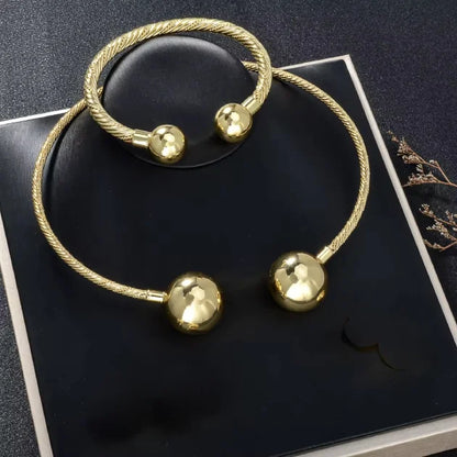 Gold Plated Luxe Beaded Necklet