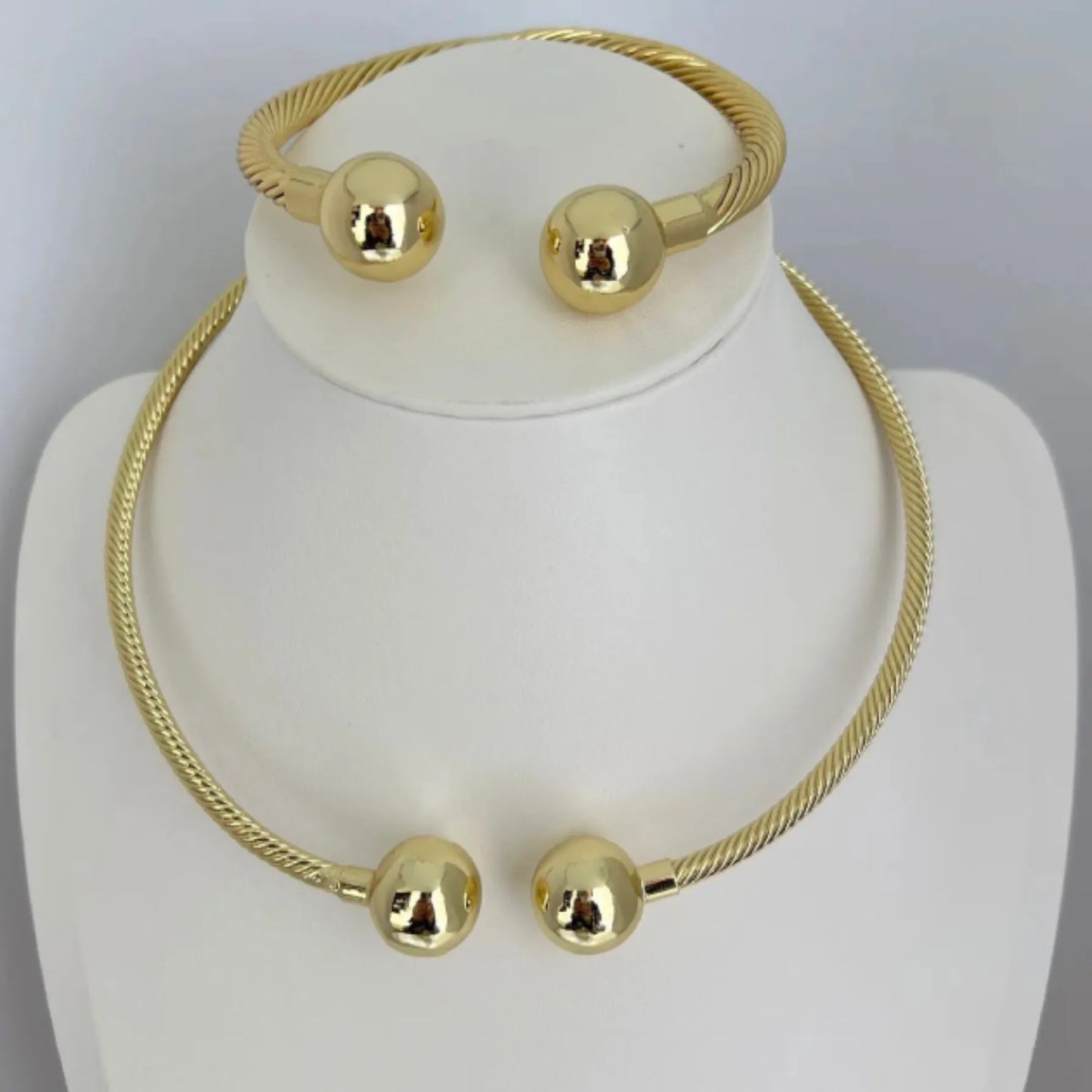 Gold Plated Luxe Beaded Necklet