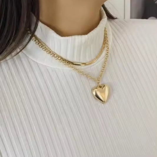 Opulent Heart Charm Necklace