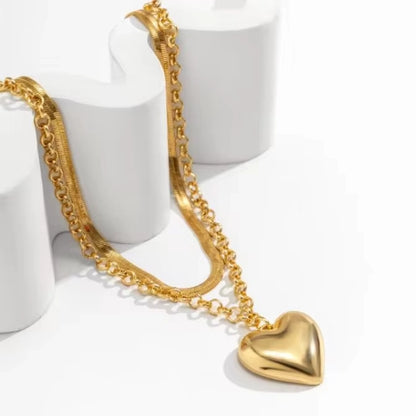 Opulent Heart Charm Necklace