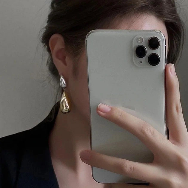 Two Tone Droplet Earring