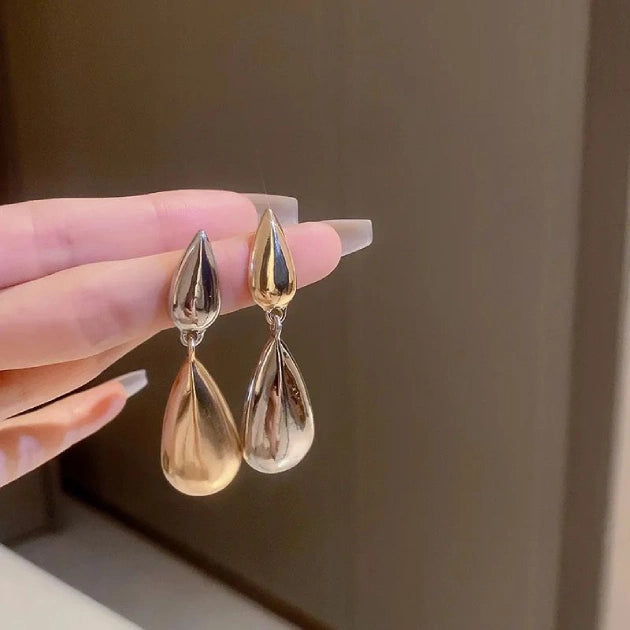 Two Tone Droplet Earring