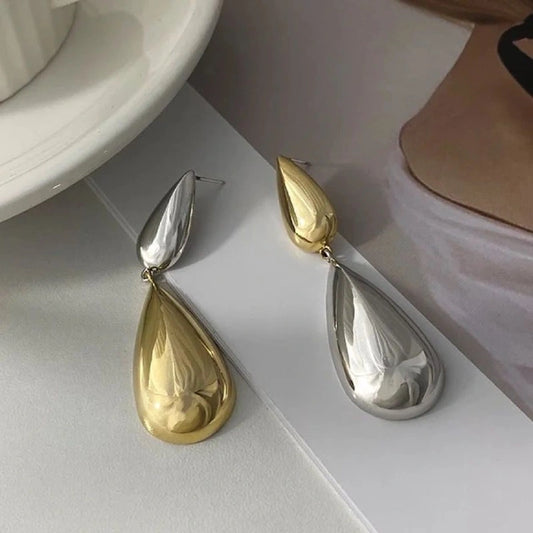 Two Tone Droplet Earring