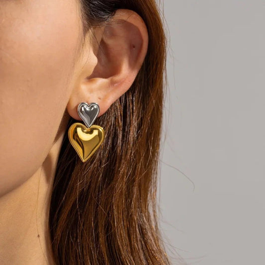 Two Tone Heart Drops