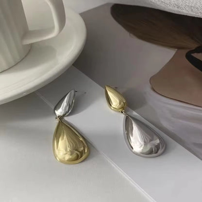 Two Tone Droplet Earring