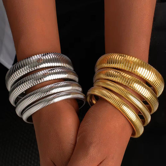 Solaris Stack Bracelets - 18k Gold Plated