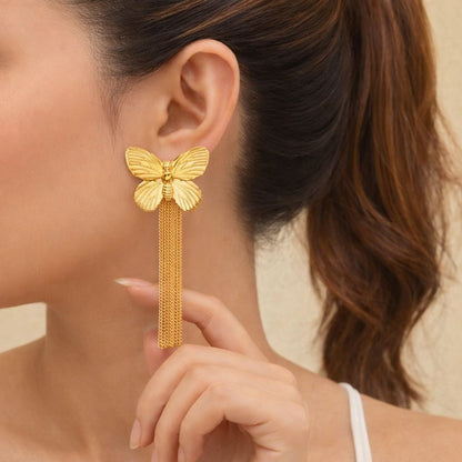 Butterfly Tassel Earrings