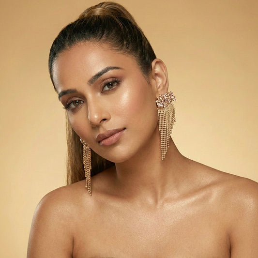 The Crownfall Earrings - Gold