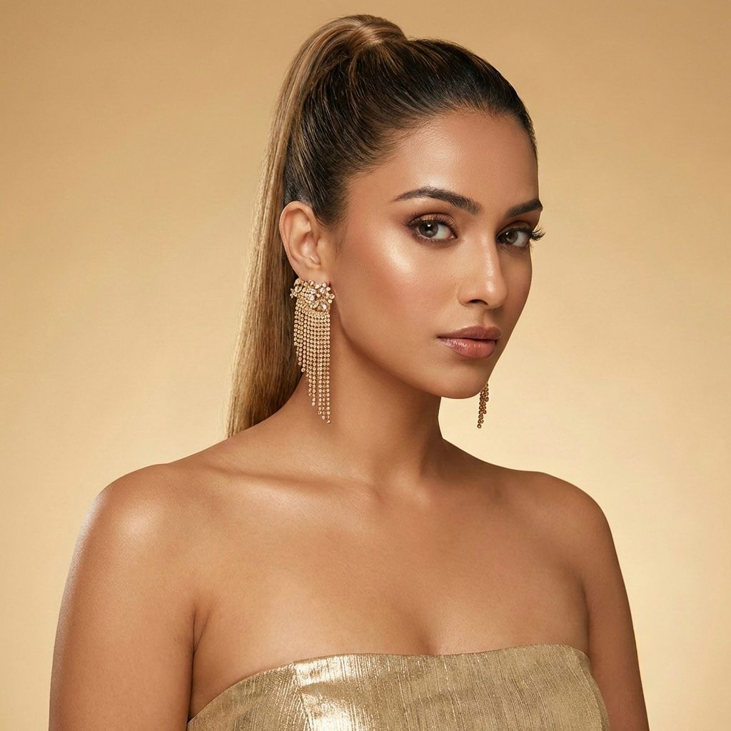 The Crownfall Earrings - Gold