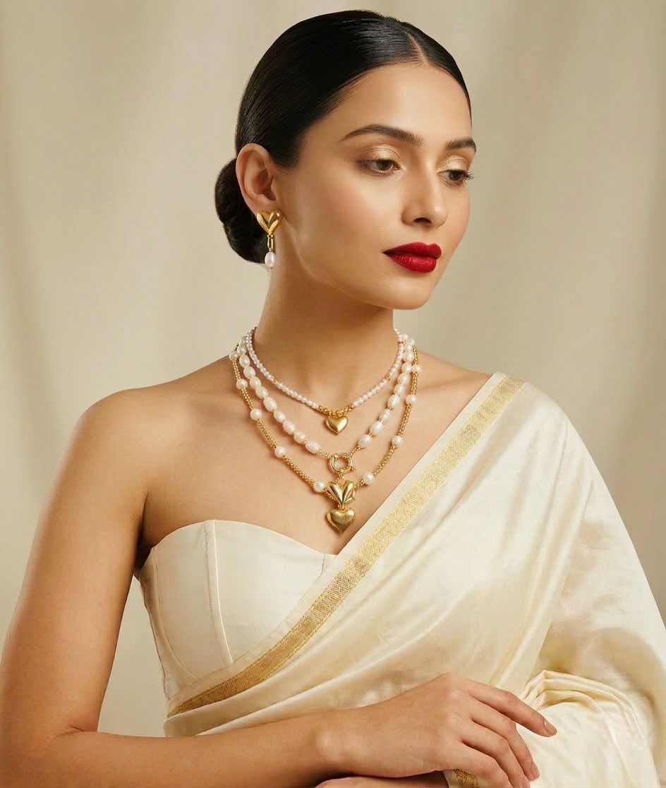 Amour Pearl Trinity necklace - Original Pearls