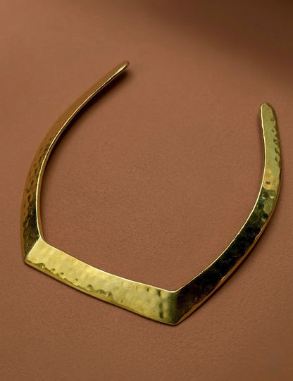 Nebula Square Brass Necklace – Bold. Sculptural. Timeless.