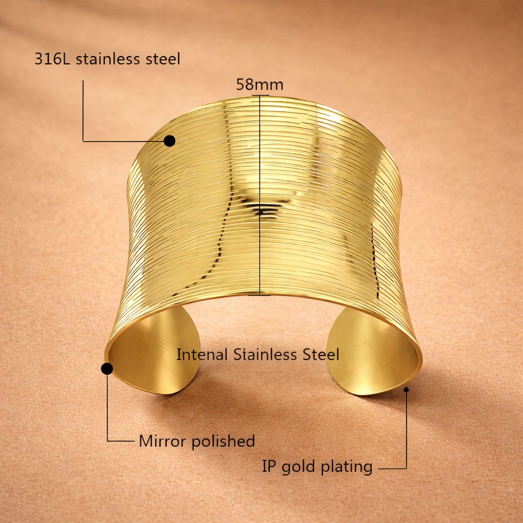 Gildra Glowing Cuff Bracelet - 18k Gold Plated