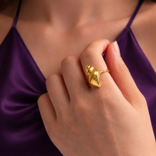 Shankh Statement Ring