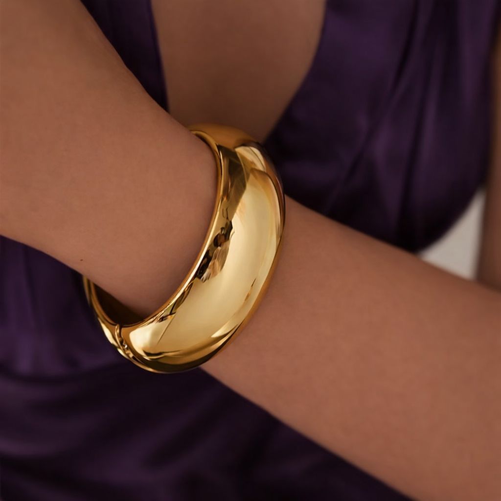 Golden Glow Bangle Bracelet