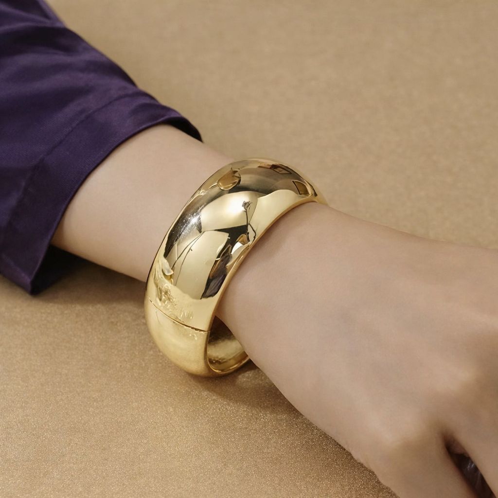 Golden Glow Bangle Bracelet