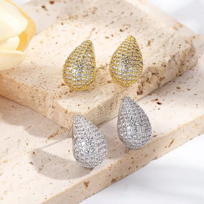 Zircon Water Drop Studs