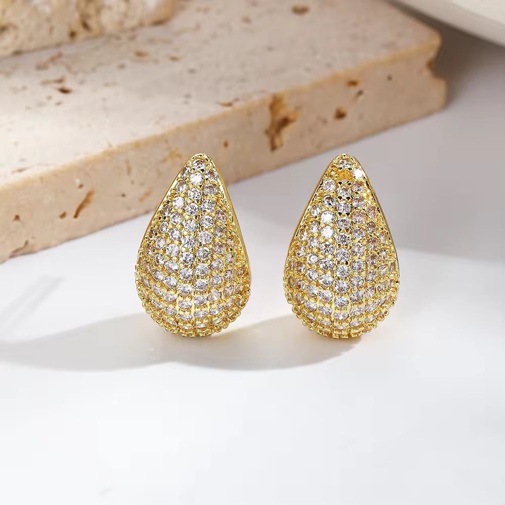 Zircon Water Drop Studs