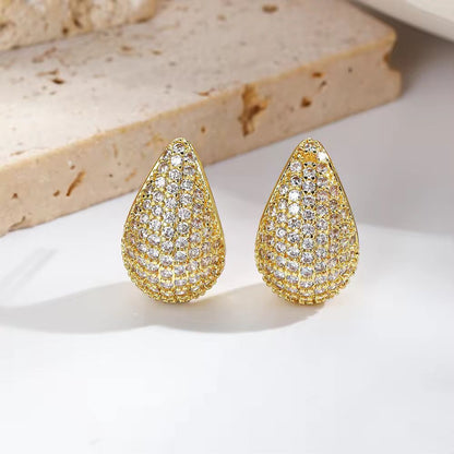 Zircon Water Drop Studs