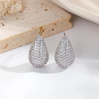 Zircon Water Drop Studs