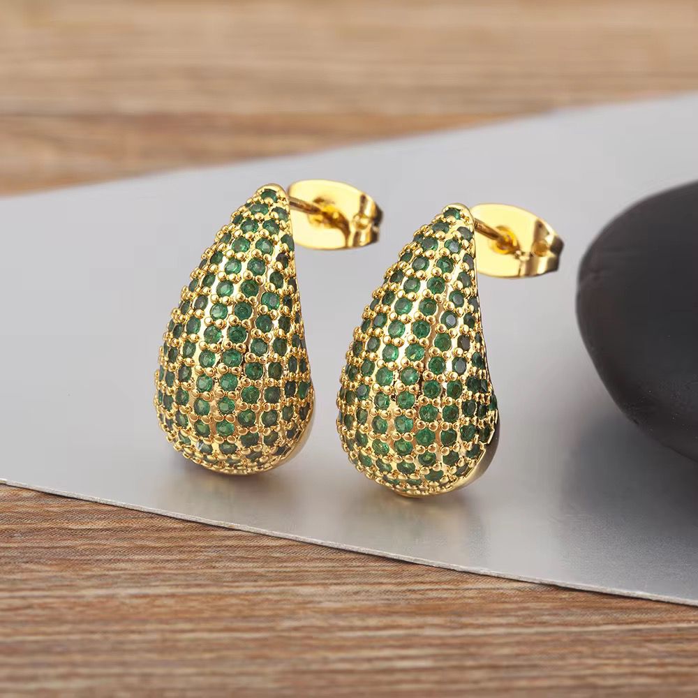 Zircon Water Drop Studs
