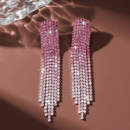 Gleamfall Ombre Earrings - Rose