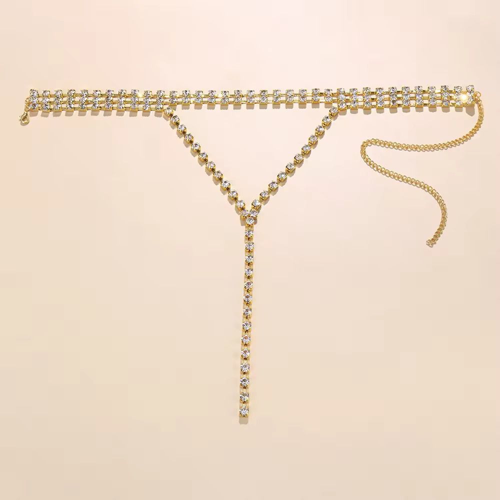 Sparkling Rhinestone Long Line Necklace