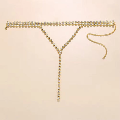 Sparkling Rhinestone Long Line Necklace