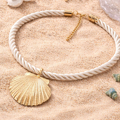 Shell Holiday Chord Necklace